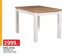 Baumax STŮL ST30 dub wotan/bílý nabídka