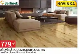 Baumax DŘEVĚNÁ PODLAHA DUB COUNTRY tloušťka 14 mm, 3-vrstvá, 1 lamelová nabídka