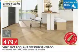 Baumax VINYLOVÁ PODLAHA SPC DUB SANTIAGO 4,5 mm+1 mm IXPE, třída zátěže 33, v-spára nabídka