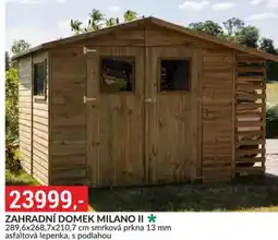 Baumax Zahradní domek milano II nabídka