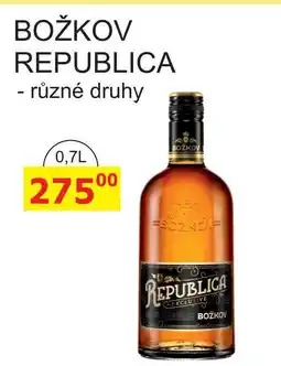 BENE Nápoje Božkov Republica Exclusive 0,7l nabídka