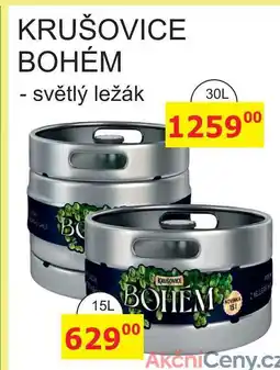 BENE Nápoje KRUŠOVICE BOHÉM světlý ležák 30L nabídka