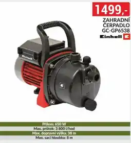 Baumax Zahradní čerpadlo gc-gp6538 nabídka