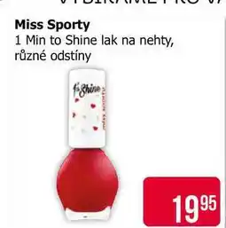 Teta Miss Sporty 1 Min to Shine lak na nehty, různé odstíny nabídka