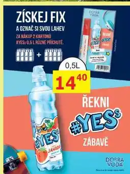 BENE Nápoje Dobrá Voda Yess 0,5l nabídka