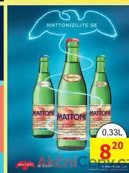 BENE Nápoje MATTONI 0,33L nabídka