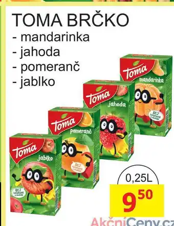 BENE Nápoje TOMA BRČKO 0,25L nabídka