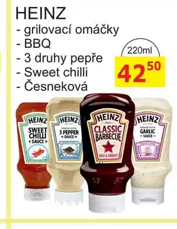 BENE Nápoje Heinz Omáčka 220ml, vybrané druhy nabídka