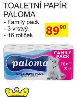 BENE Nápoje Paloma toaletní papír 3-vrstvý 16rolí nabídka