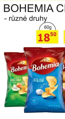 BENE Nápoje Bohemia Chips 60g, různé druhy nabídka