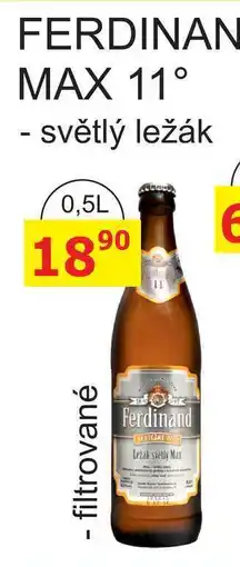 BENE Nápoje Ferdinand Max ležák světlý pivo 0,5l nabídka