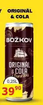 BENE Nápoje BOZKOV ORIGINÁL & COLA 0,25l míchaný drink nabídka