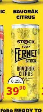 BENE Nápoje FERNET STOCK BAVORÁK CITRUS 0,25L míchaný drink nabídka