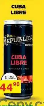 BENE Nápoje CUBA LIBRE 0,25L míchaný drink nabídka