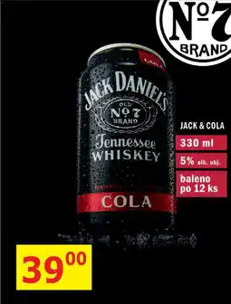 BENE Nápoje JACK & COLA 330 ml nabídka