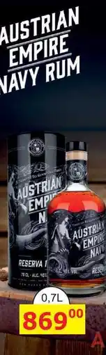 BENE Nápoje AUSTRIAN EMPIRE NAVY RUM 40% 0,7L nabídka