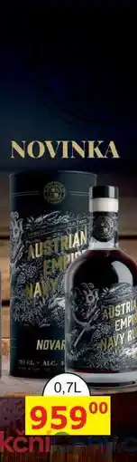 BENE Nápoje Austrian Empire Navy Rum Reserva 1863 0,7l 40% Tuba nabídka