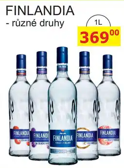 BENE Nápoje Finlandia ochucená 1l, vybrané druhy nabídka