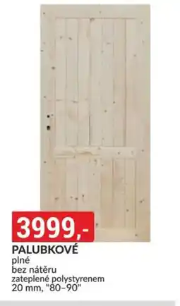 Baumax PALUBKOVÉ plné bez nátěru zateplené polystyrenem 20 mm, "80-90" nabídka