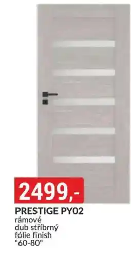 Baumax PRESTIGE PY02 rámové dub stříbrný fólie finish "60-80" nabídka