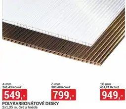 Baumax Polykarbonátové desky nabídka