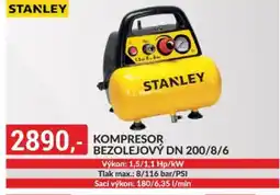 Baumax STANLEY Kompresor bezolejový dn 200/8/6 nabídka