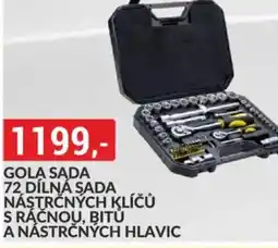 Baumax Gola sada 72 dílná sada nástrčných klíčů s ráčnou, bitu a nástrčných hlavic nabídka