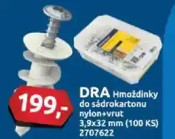 Baumax DRA Hmoždinky do sádrokartonu nylon+vrut nabídka