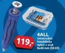 Baumax 4ALL Univerzální hmoždinka nylon + vrut nabídka