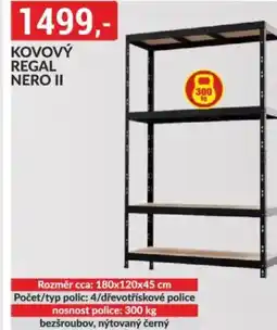 Baumax Kovový regal nero II nabídka