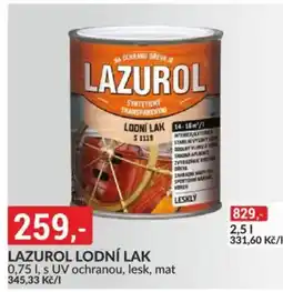 Baumax Lazurol lodní lak nabídka