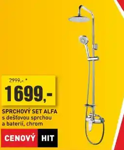 Baumax Sprchový set alfa s dešťovou sprchou a baterií, chrom nabídka
