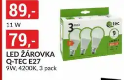 Baumax Led žárovka q-tec e27 nabídka