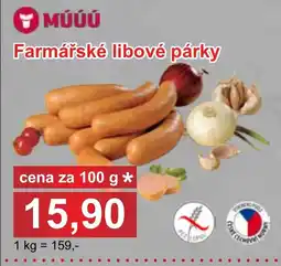 PLUS JIP Farmářské libové párky nabídka