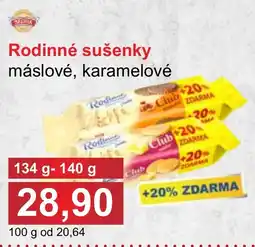 PLUS JIP Rodinné sušenky máslové, karamelové nabídka