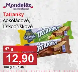 PLUS JIP Tatranky čokoládové, lískooříškové nabídka