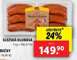 Lidl SLEZSKÁ KLOBÁSA nabídka