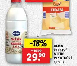 Lidl OLMA Čerstvé Mléko Plnotučné nabídka
