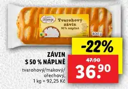 Lidl ZÁVIN S 50 % NÁPLNĚ nabídka