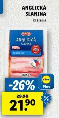 Lidl Anglická slanina krájená nabídka