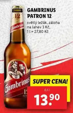 Lidl Gambrinus Patron 12 nabídka