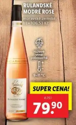 Lidl Rulandské modré rosé nabídka