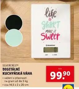 Lidl SILVERCREST DIGITÁLNÍ KUCHYŇSKÁ VÁHA nabídka