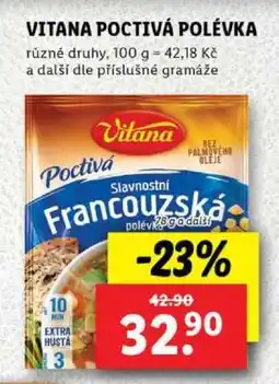 Lidl Vitana Poctivá polévka nabídka