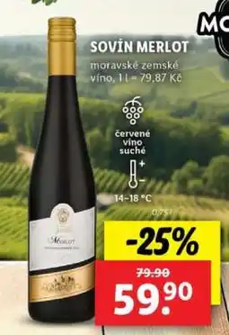 Lidl SOVÍN Merlot nabídka