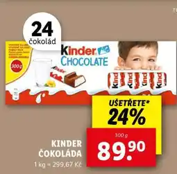 Lidl Kinder čokoláda nabídka