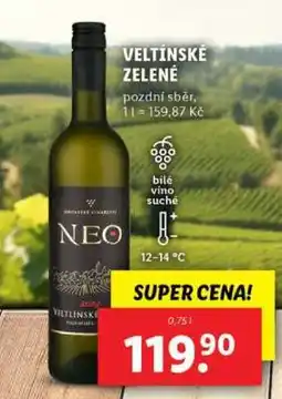 Lidl Veltlínské zelené nabídka