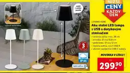 Lidl LIVARNO HOME Aku stolní LED lampa s USB a dotykovým stmívačem nabídka