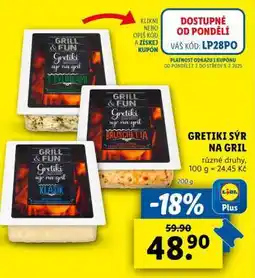 Lidl GRETKI SÝR NA GRIL nabídka