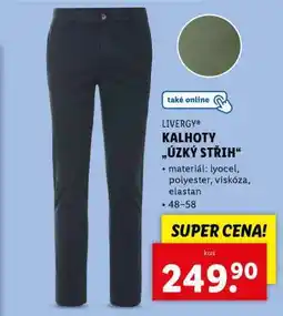 Lidl LIVERGY KALHOTY „ÚZKÝ STŘIH“ nabídka